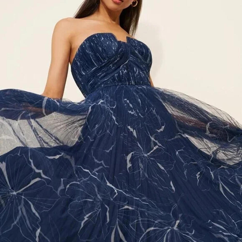 New, Hutch Corene Gown Navy Size 6 #MD878 - Picture 2 of 12